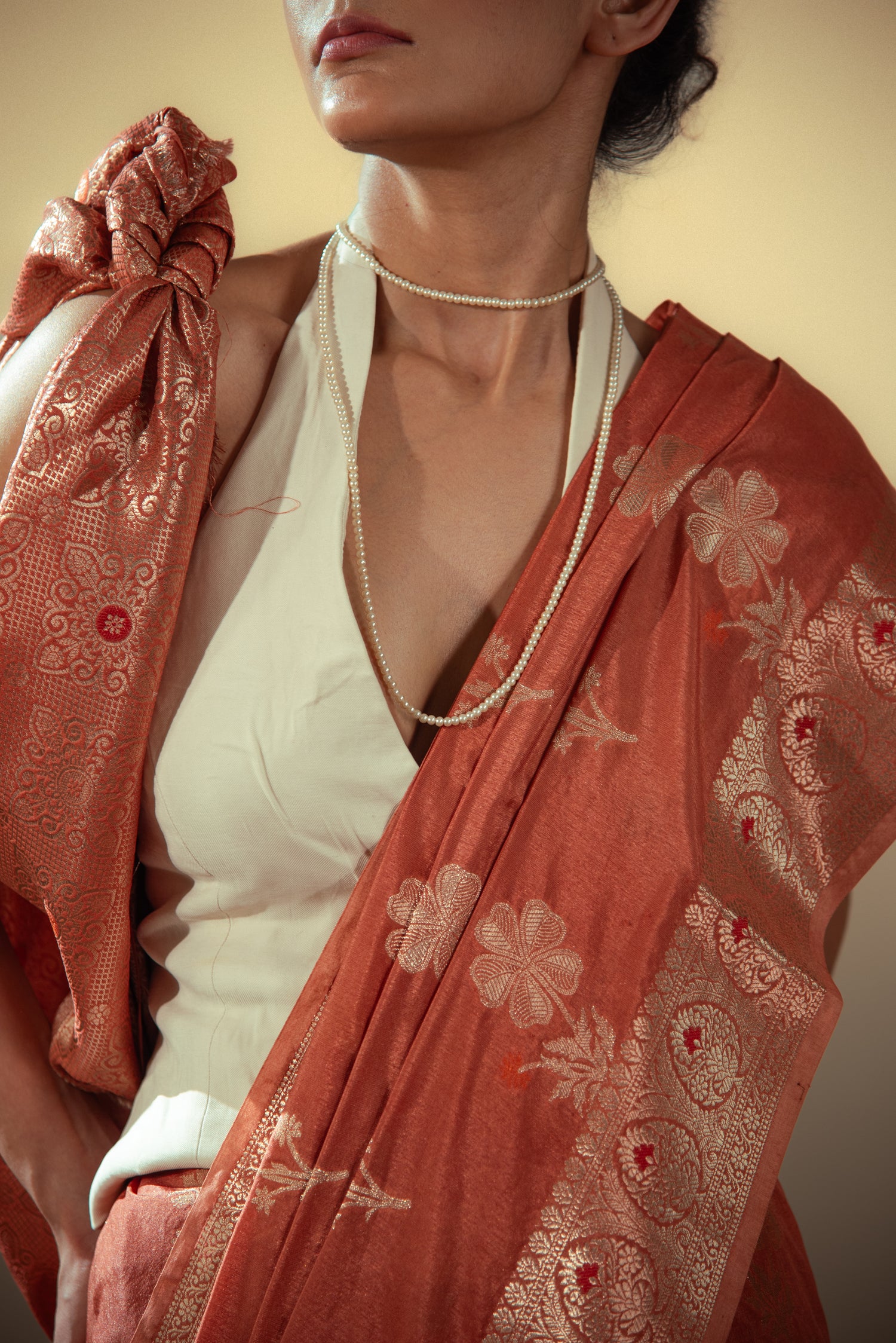 Danyah Banaras Meena Dupiyan Silk Predraped Saree