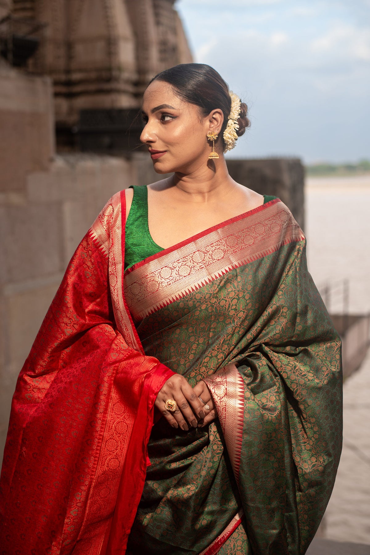 Danyah Banaras Tanchui Silk With Zari Work Saree — image 1