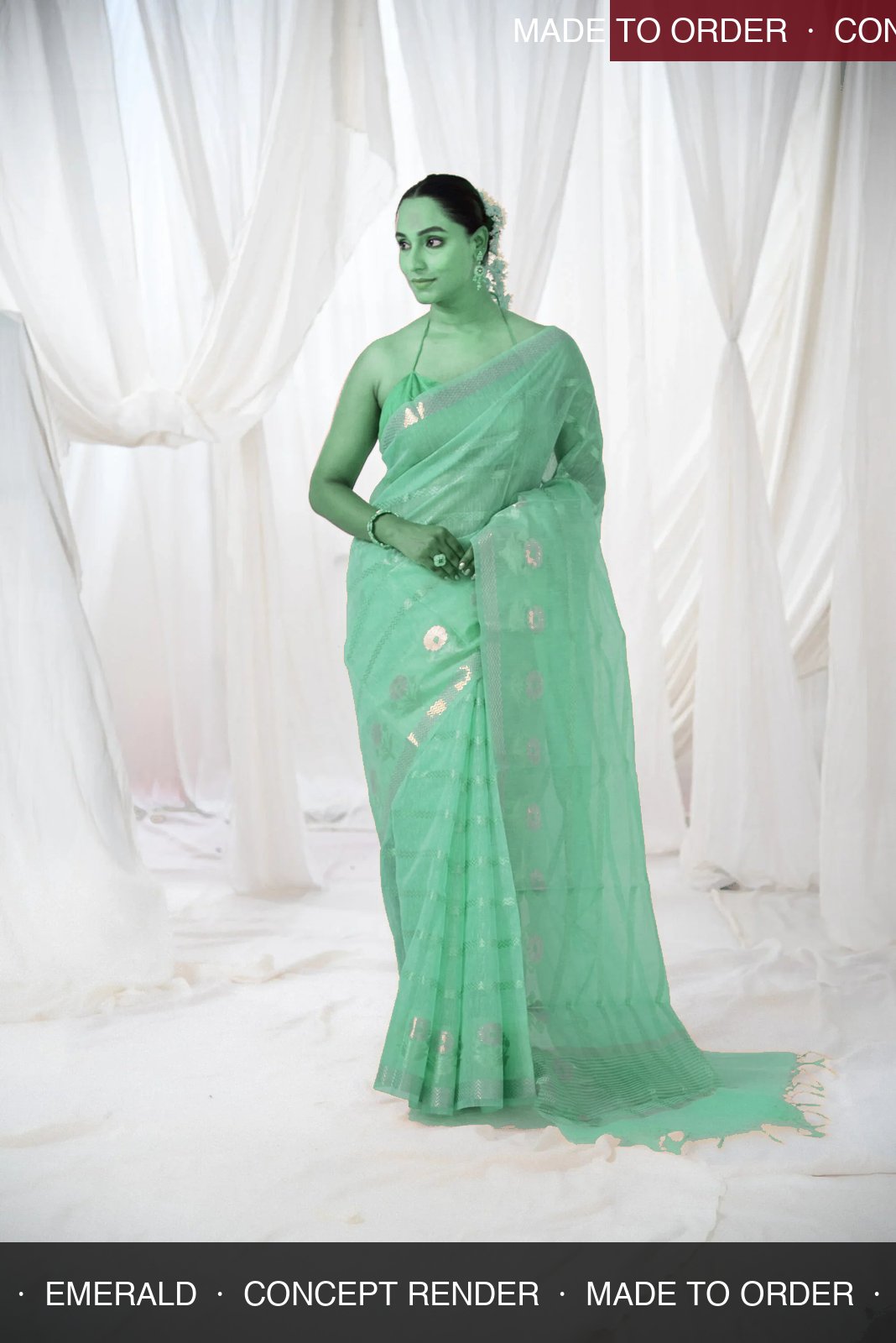 Danyah Banaras Cotton Linen Silk — concept render (made to order)