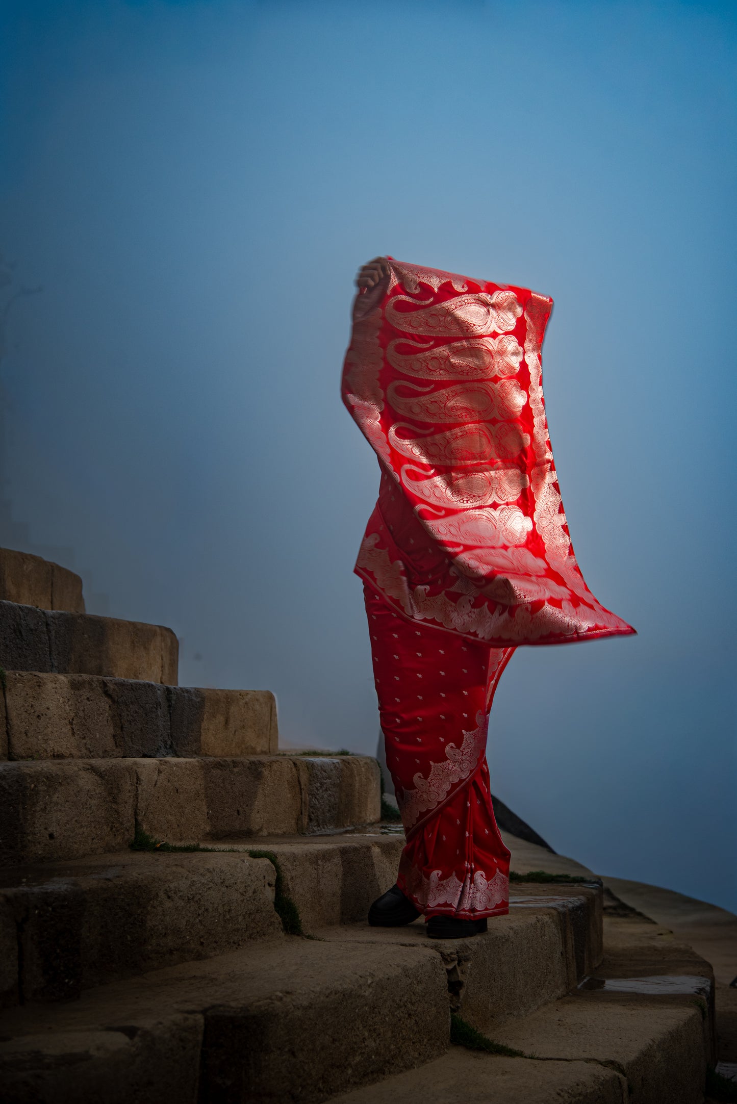 Danyah Banaras Fine Mashru Silk Predraped Saree