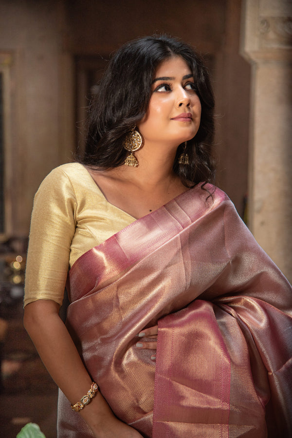 Danyah Banaras Jyotika Tissue Saree Pre Draped Saree — alternate view (back / drape detail)