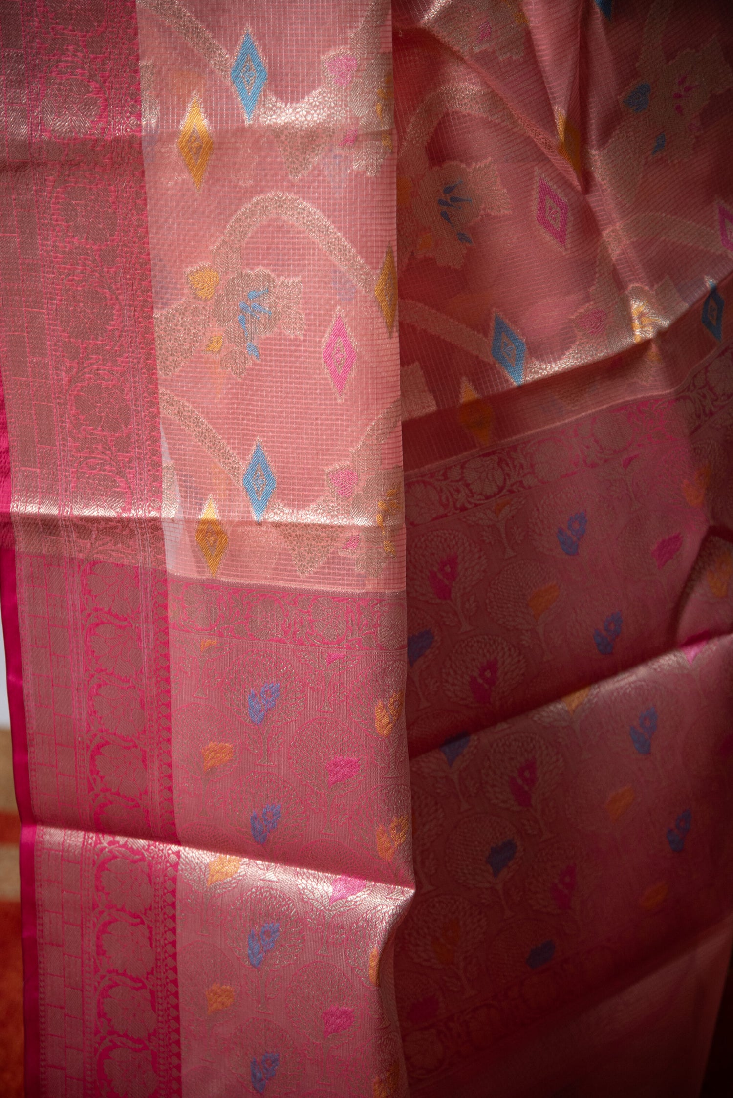 Danyah Banaras Kota Linen Silk Pre Draped Saree