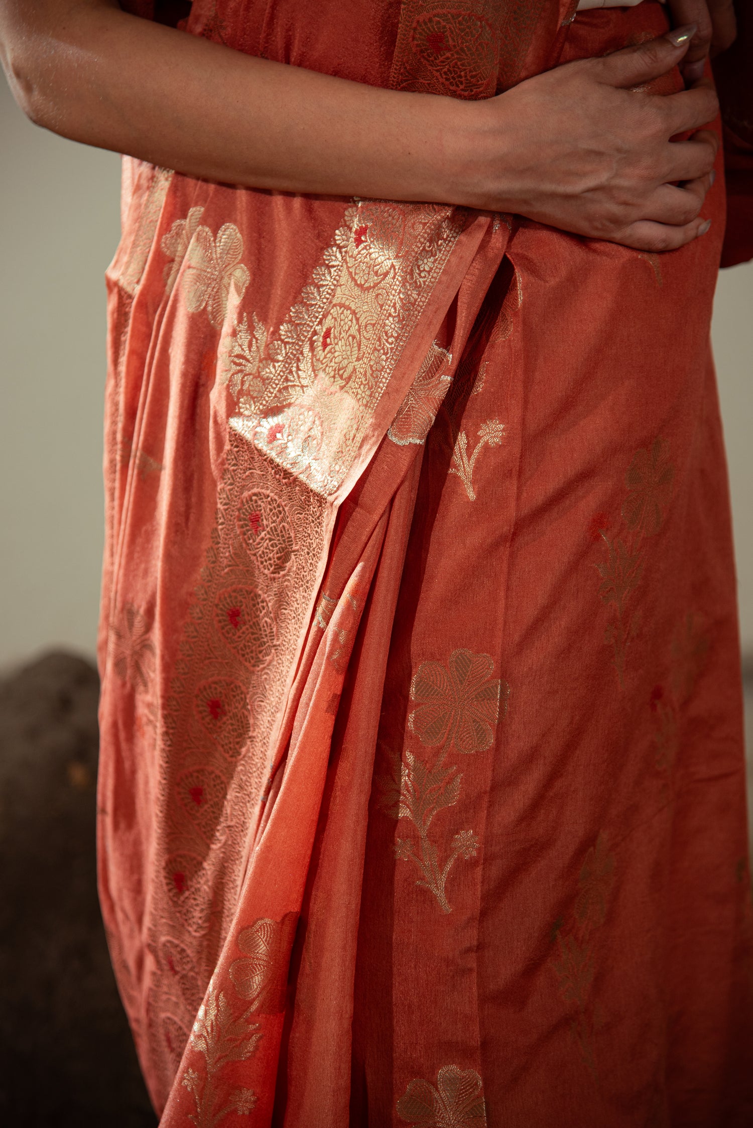Danyah Banaras Meena Dupiyan Silk Predraped Saree