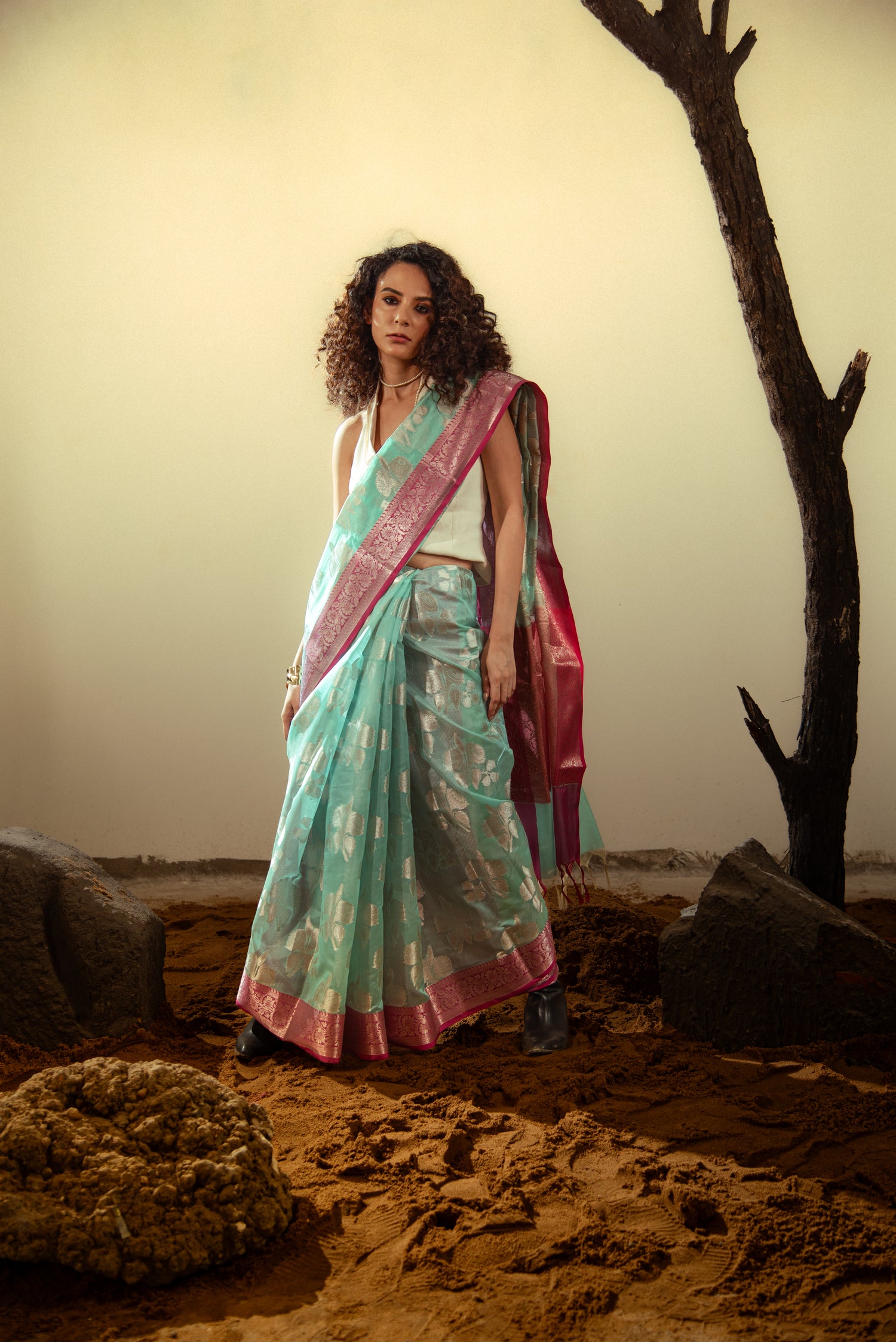 Danyah Banaras Monika Silk Predraped Saree