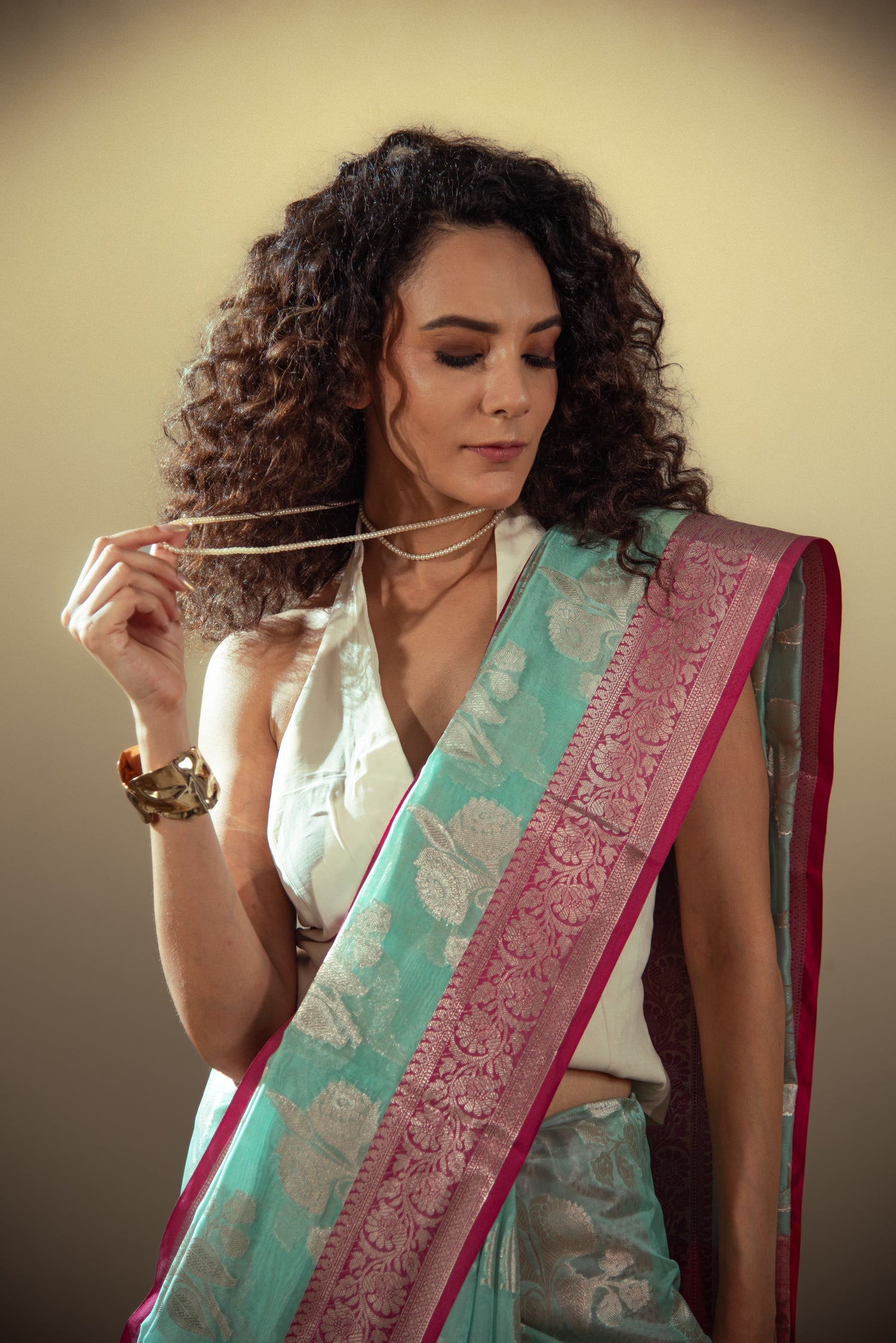 Danyah Banaras Monika Silk Predraped Saree
