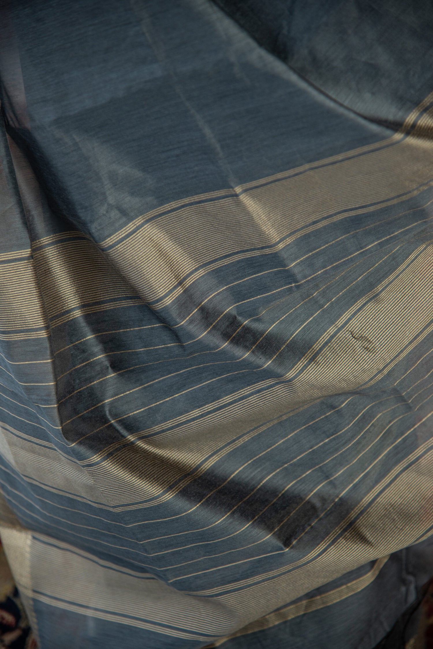Danyah Banaras Plain Cotton Saree Pre Draped