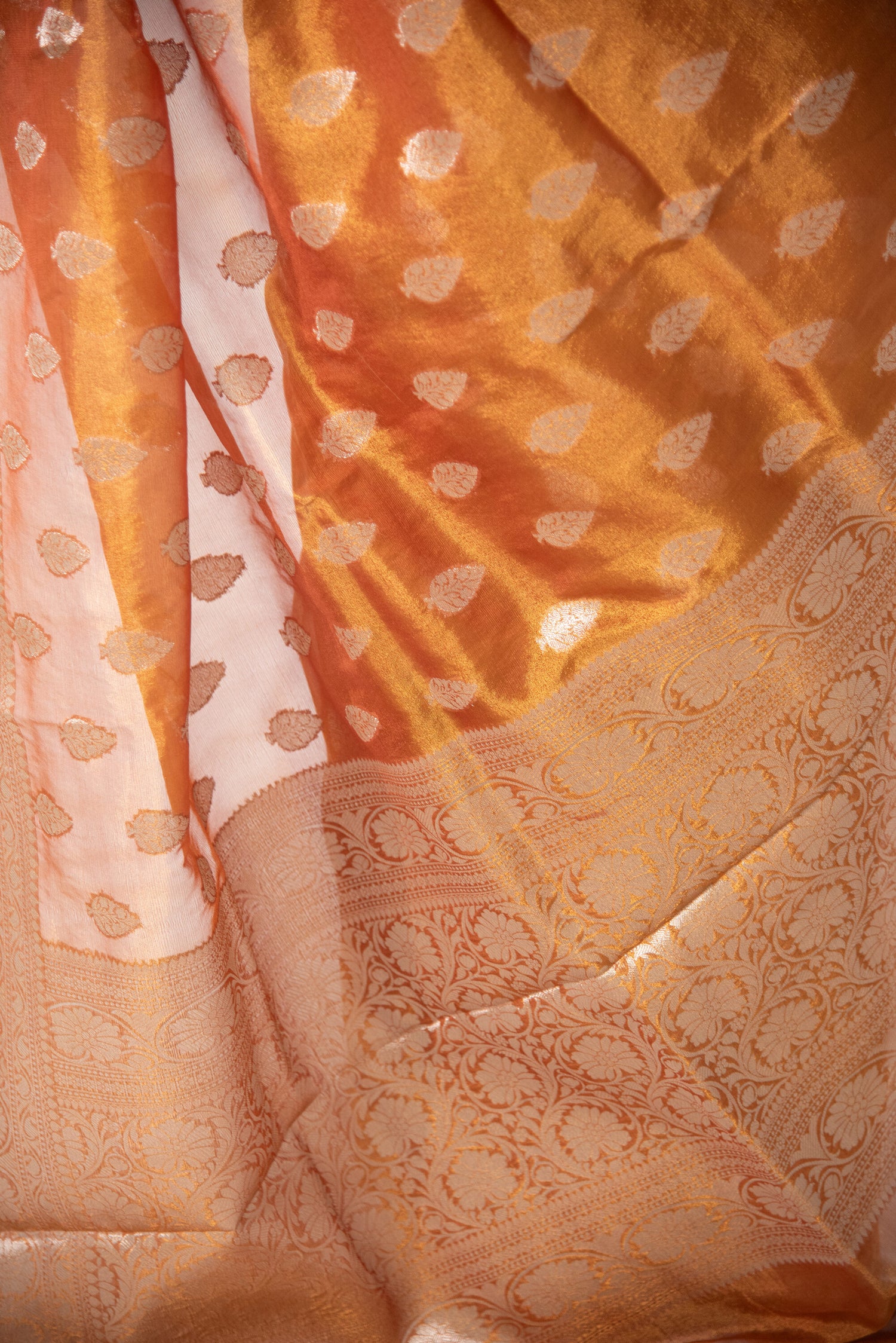 Danyah Banaras Pure Bridal Banarasi Tissue Silk Pre Draped Saree
