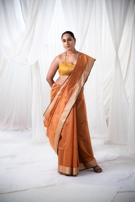 Danyah Banaras Pure Cotton Silk Pre Draped Saree
