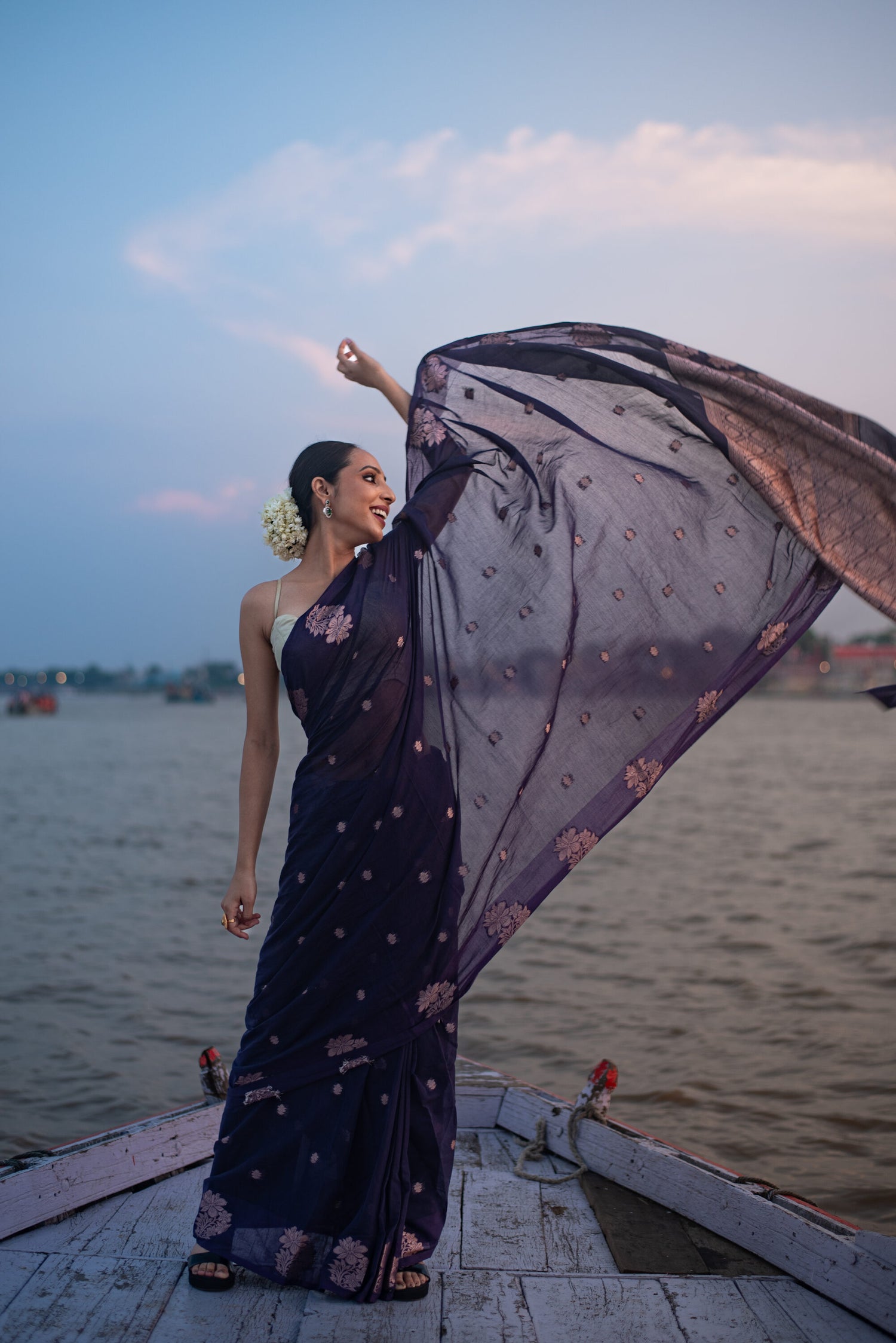 Danyah Banaras Raw Mango Saree With Work
