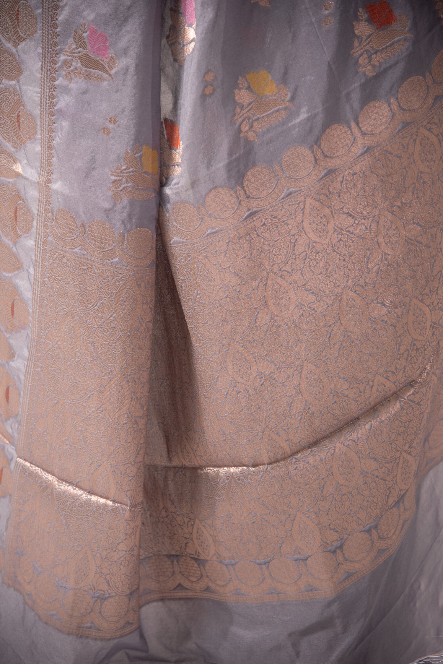 Danyah Banaras Raw Mango Silk Pre Draped Saree
