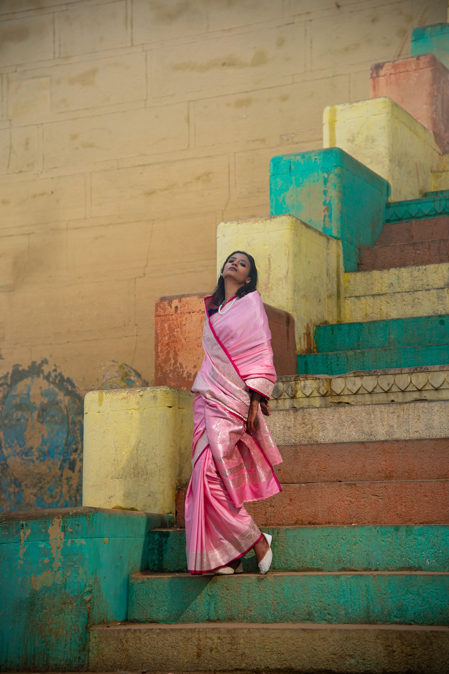 Danyah Banaras Royal Mashru Silk Predraped Saree