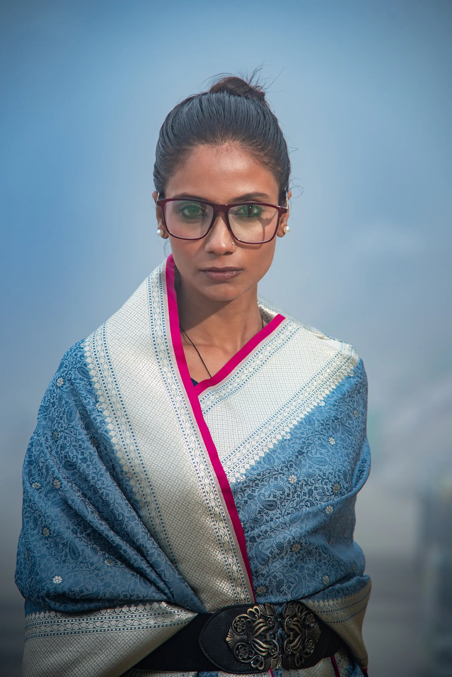 Danyah Banaras Tanchui Mashru Silk With Peacock Detailing Predraped Saree