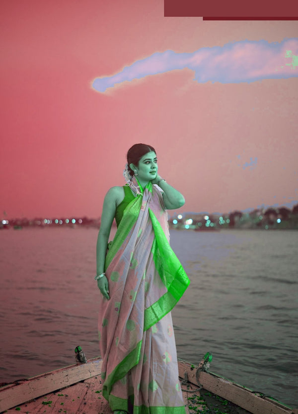 Danyah Banaras — Sindoor At Dawn — alternate view (back / drape detail)