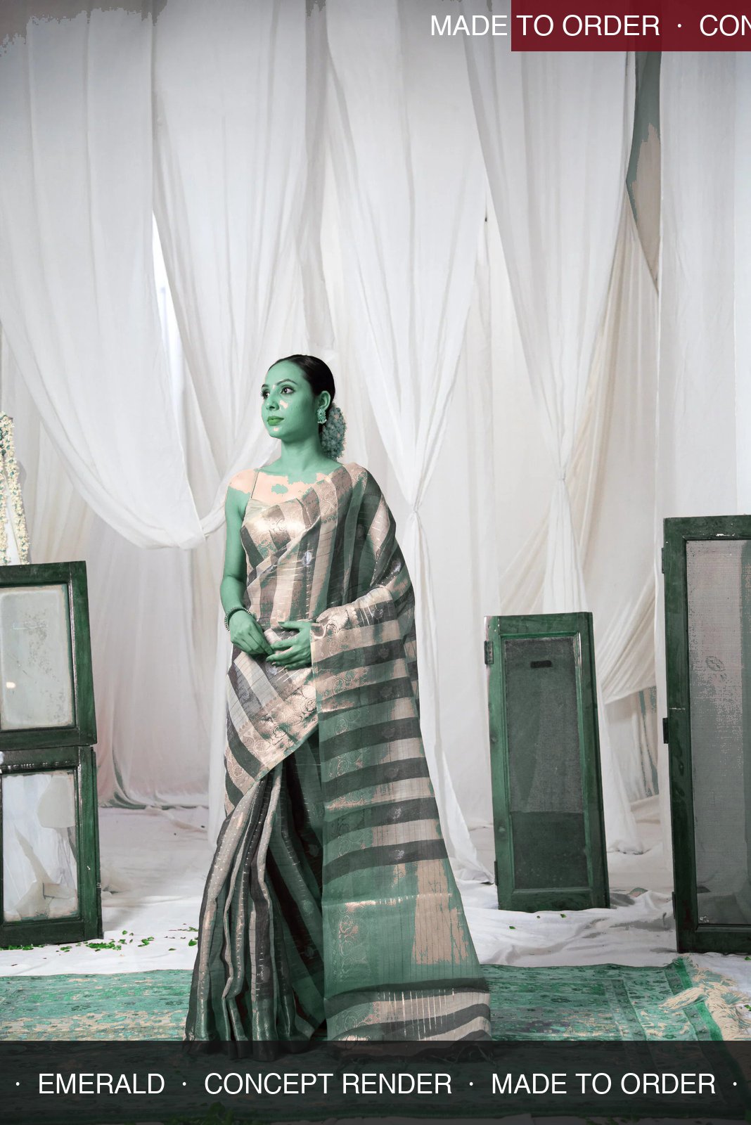 Danyah Banaras Cotton Linen — concept render (made to order)